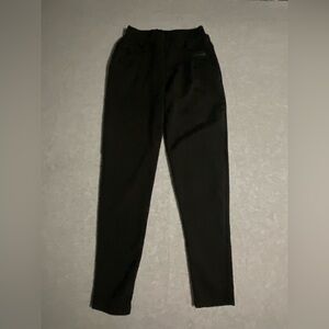 Essential High Rise Black Tapered Trousers Minimalist Slim Fit Pants Size M